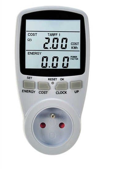 Solight digitální měřič spotřeby el. energie, velký displej