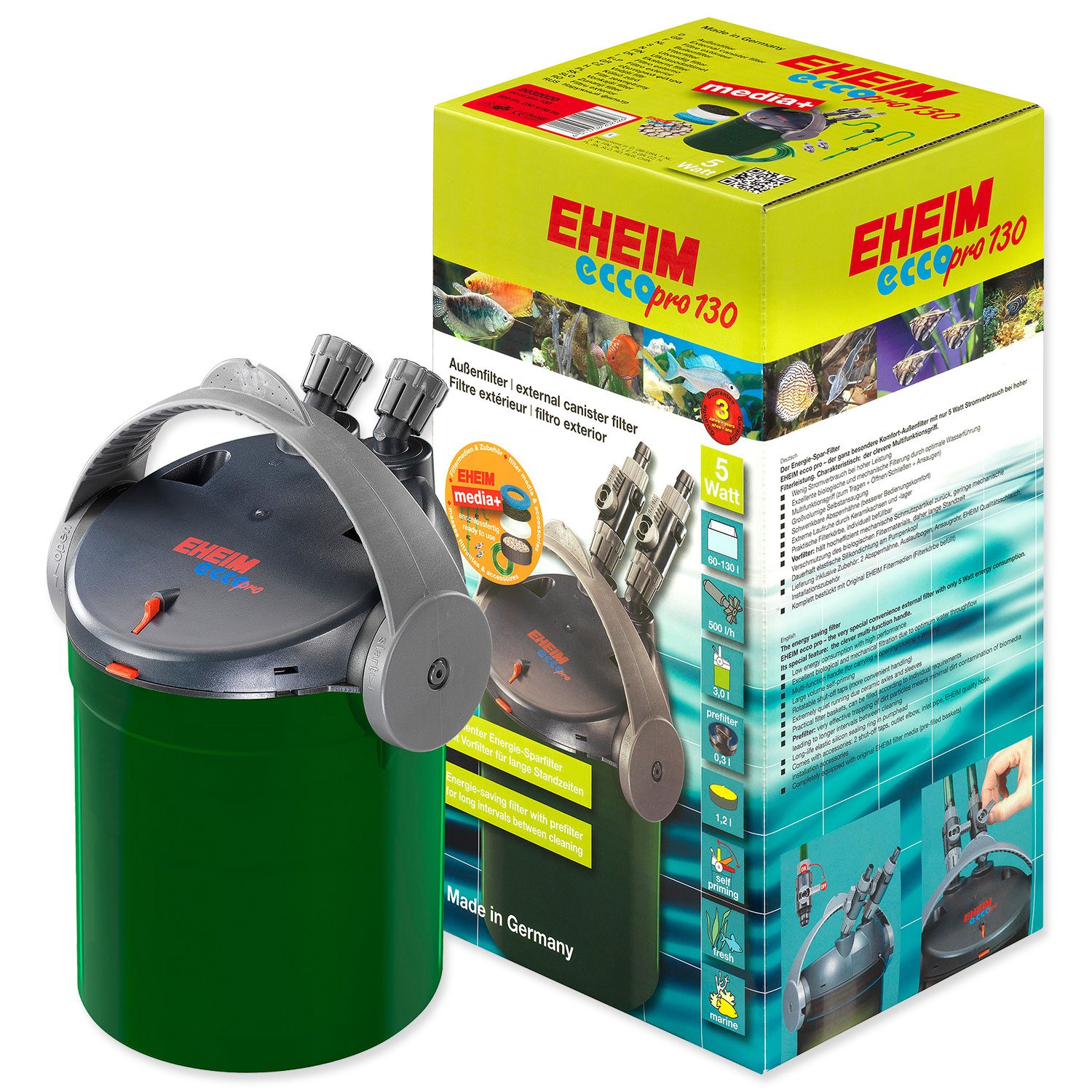 Filtr Eheim Ecco Pro 130 vnější, s náplní 500l/h