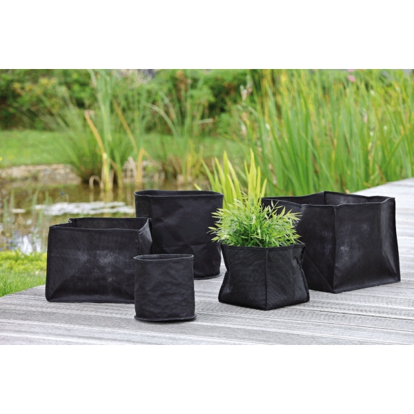 Textilní koš na rostliny, čtvercový 18